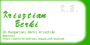 krisztian berki business card